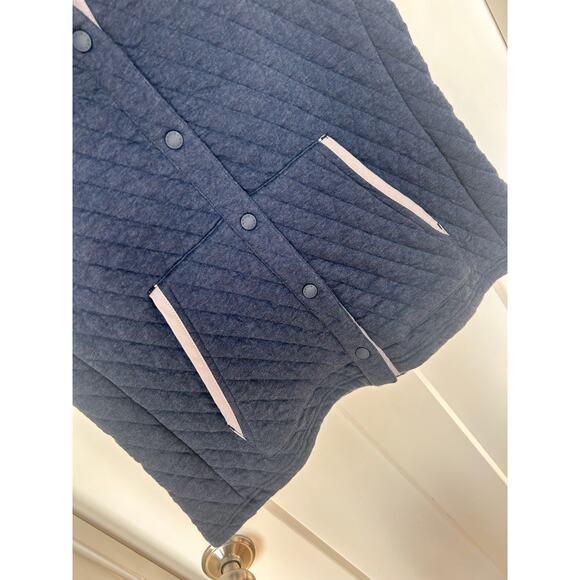 Orvis‎ Women's 100% Cotton Outdoor Quilted Vest Sleeveless Hiking Blue Large - Picture 2 of 9